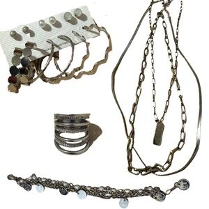 Silver Fashion Jewelry Set